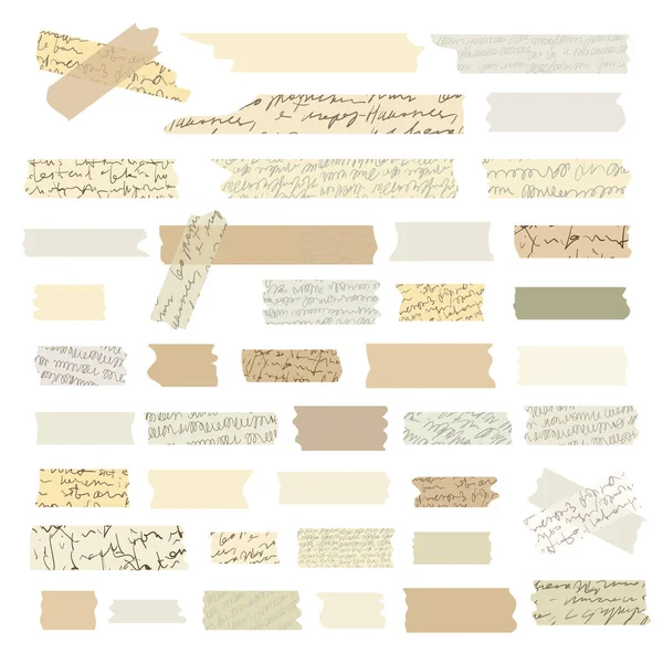 Vieilles Bandes Scotch Washi Ruban Chevron Vintage Vieilles Lettres Bandes — Image vectorielle