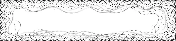 Абстрактний Візерунок Точкової Хвилі Хвилясті Крапки Кордону Тонка Пунктирна Лінія — стоковий вектор