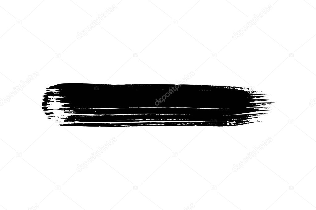 Brush stroke. Black paintbrush background texture, brushstroke painted frame, ink paint banner, splash stain vector illustration