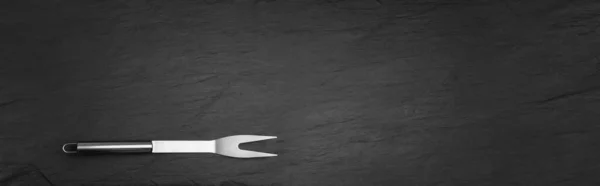 Διχαλωτό Πιρούνι Χώρο Αντιγραφής Εξοπλισμός Μπάρμπεκιου Μέταλλο Χάλυβα Πιρούνι Μπάρμπεκιου — Φωτογραφία Αρχείου