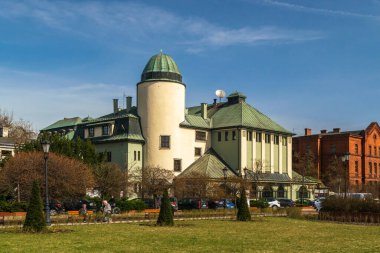  Old brick buildings in Zyrardow, Zyrardw historical center, Masovia, Editorial image
