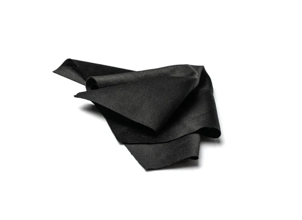 Black Cleaning Cloth Isolated Glasses Wipe Rag Lens Cleaning Microfiber — Fotografia de Stock