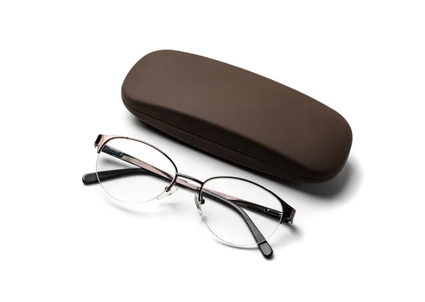 Glasses Box Isolated Eyewear Case Closeup Eyeglasses Box Selective Focus — Stockfoto