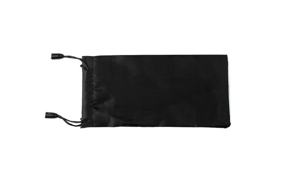 Glasses Drawstring Isolated Eyewear Pouch Eyeglasses Black Cloth Box Glasses —  Fotos de Stock