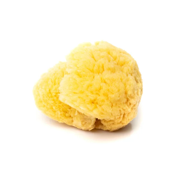 Natural Sponge Isolated Yellow Sponges Closeup Eco Body Care Concept — 스톡 사진