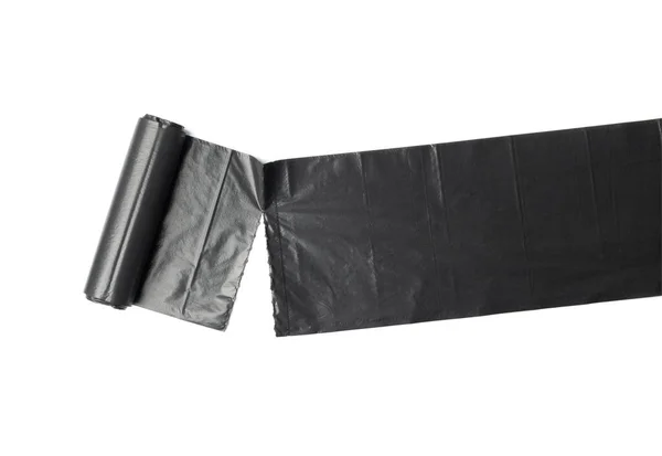 Garbage Bag Roll Isolated Trash Package New Rolled Plastic Bin — Foto Stock