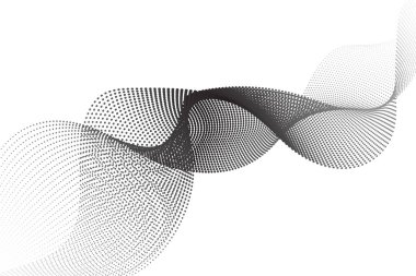 Soyut nokta dalga deseni. Dalgalı noktalar kenar, ince noktalı çizgi, parçacık ses dalgası, yarım ton çizgileri, çizgi hareketi