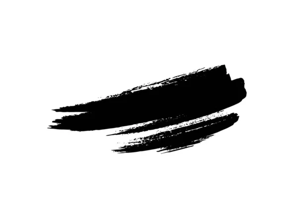 Штрих Пензля Чорна Текстура Тла Пензля Пензлик Пофарбована Рамка Банер — стоковий вектор