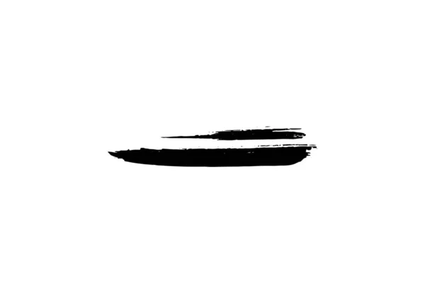 Штрих Пензля Чорна Текстура Тла Пензля Пензлик Пофарбована Рамка Банер — стоковий вектор