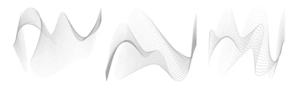 Line Wave Pattern Wavy Lines Thin Curve Lines Background Stripe — Vector de stock