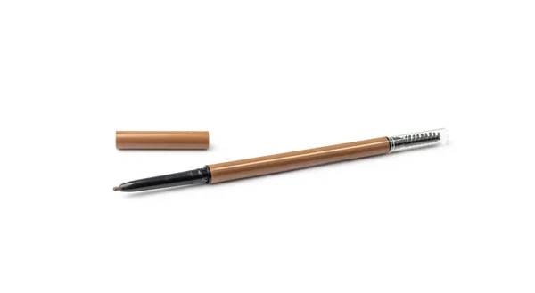 Eyebrow Pencil Isolated Cosmetic Pencil Brown Eyeliner Crayon Pen Brush —  Fotos de Stock