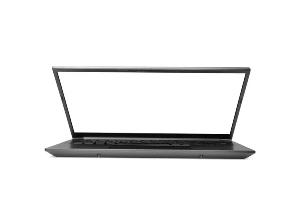 Laptop Prázdnou Obrazovkou Izolován Otevřít Monitor Notebooku Kopírovacím Prostorem Notebook — Stock fotografie