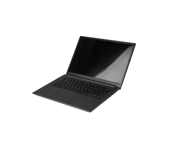 Laptop Üres Képernyővel Elszigetelve Nyitott Laptop Monitor Másolás Hely Notebook — Stock Fotó