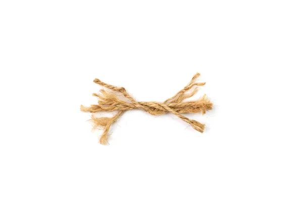 String Piece Isolated Jute Rope Fragment Part Packaging Cord Knots — Stockfoto