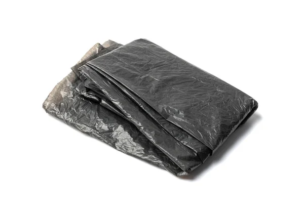 Empty Folded Garbage Bag Isolated Trash Package Top View New — 图库照片