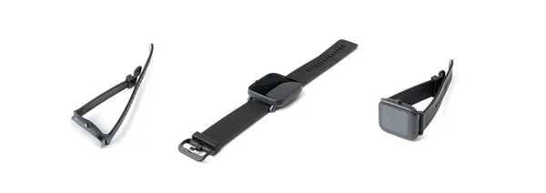 Fitness Watch Isolated New Smart Wristwatch Fitness Bracelet Digital Pedometer — Foto de Stock