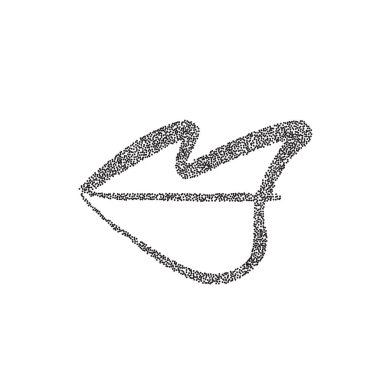 Halftone drawn lips. Minimal grunge lip icon, gradient line mouth symbol, half tone lips illustration, kiss lined print