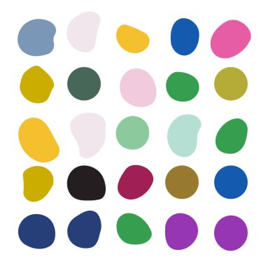 Sıvı elementler, renk şekilleri, çeşitli organik kabarcıklar, vektör sıvısı sıçramaları, damlacıklar