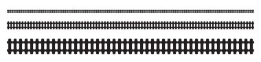 Demiryolu hattı ikonu, demiryolu sınırı, tren yolu işareti, tren yolu piktogram fırçası, demiryolu pürüzsüz raylar, tren yolu, metro yolu, metro yolu vektör çizimi