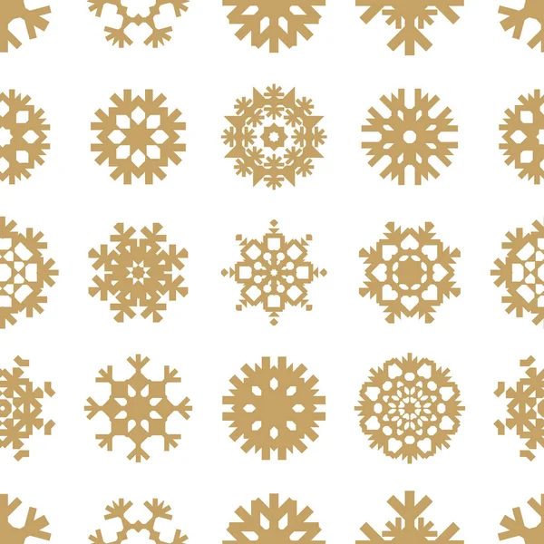 Copos Nieve Patrón Sin Costuras Copos Nieve Textura Fondo Nevada — Vector de stock