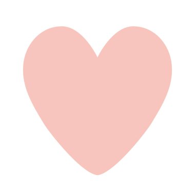 Şirin pembe kalp şekli ikonu. Vektör çizimi. Romantik kompozisyonlar için tasarım ögesi, metin için arkaplan. Sevgililer Günü sembolü