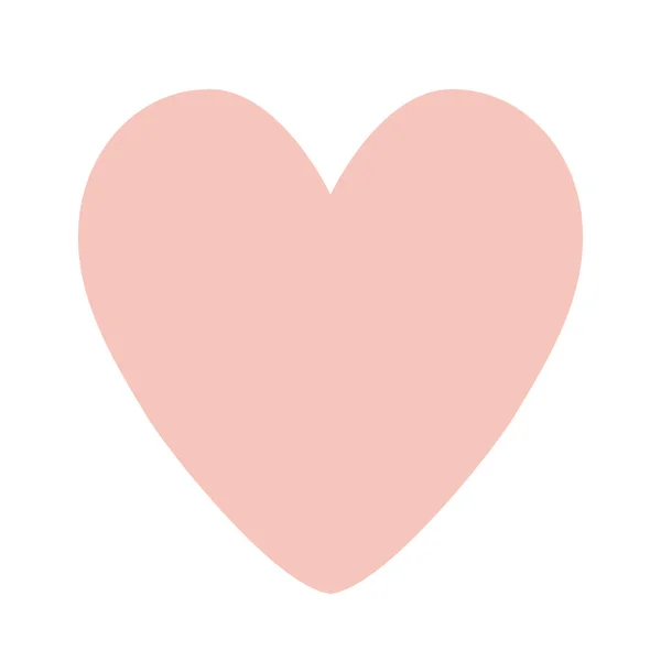 Χαριτωμένο ροζ σχήμα καρδιάς εικονίδιο. Εικονογράφηση διανύσματος. Στοιχείο σχεδιασμού για ρομαντικές συνθέσεις, φόντο για κείμενο. Σύμβολο της ημέρας του Αγίου Βαλεντίνου — Διανυσματικό Αρχείο