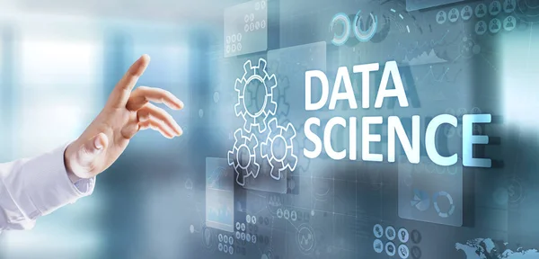Data science and deep learning. Artificial intelligence, Analysis. Internet and modern technology concept
