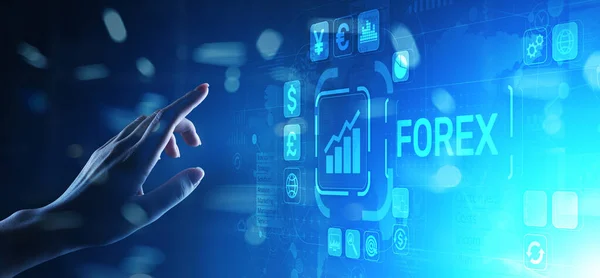 Forex trading Waluty giełda Koncepcja biznesowa inwestycji na wirtualnym ekranie — Zdjęcie stockowe