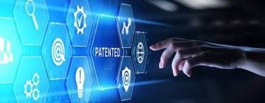 Patentli. Patent telif hakkı koruma iş teknolojisi kavramı