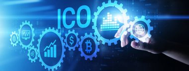 ICO İlk madeni para Dijital para birimi hisse senedi yatırım kavramı sunuyor