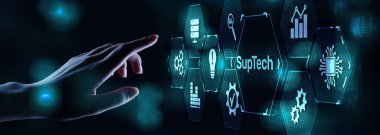 SupTech Teknoloji Denetleme Sanal ekranda işletme finans kavramı