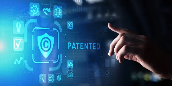 Patent Patent Copyright Law Conceito de tecnologia empresarial. — Fotografia de Stock