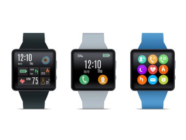 Akıllı gerçekçi vektör beyaz üzerine izole edildi.