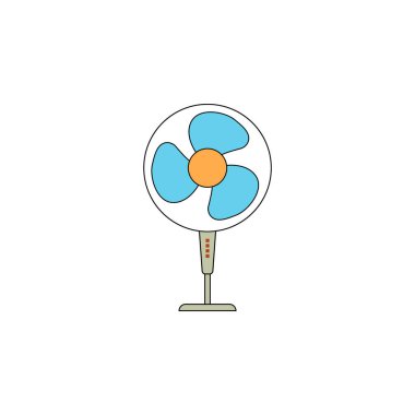 fan simgesi rengi düz. Hayran ikonu sanat tarzı, düzenlenebilir vuruş vektörü. Fan Simgesi