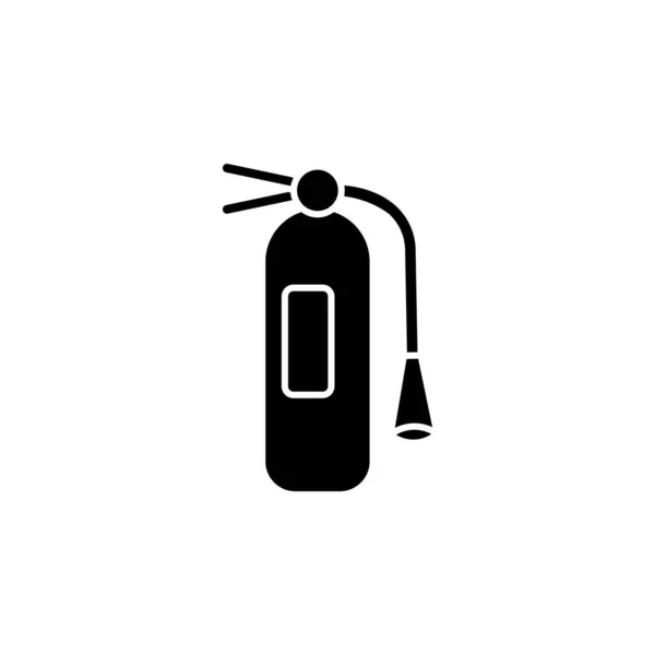 Fire Extinguisher Icon Style Vector Fire Extinguisher Black Icon Black — Stock vektor