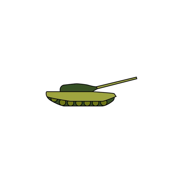 Ícone Cor Tanque Vetorial Tanque Guerra Imagem Vetor Ícone Exército —  Vetores de Stock