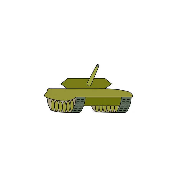 Icono Color Del Tanque Vectorial Tanque Guerra Icono Del Ejército — Vector de stock