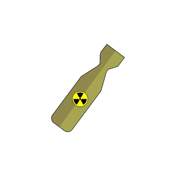 Bomba Atómica Arma Nuclear Ilustración Vector Icono Simple Bomba Nuclear — Archivo Imágenes Vectoriales