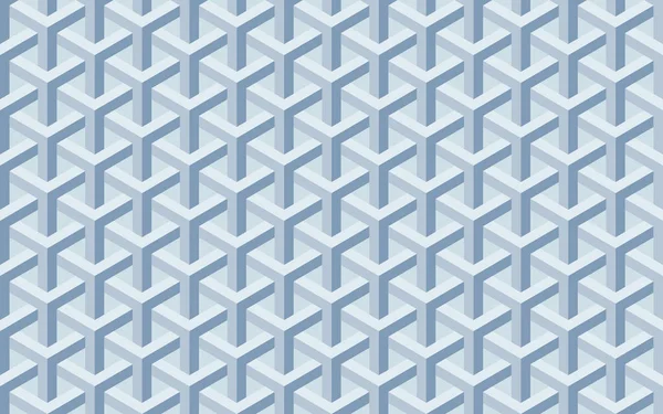 Isometric background. Gray lattice illusion — Stock Vector