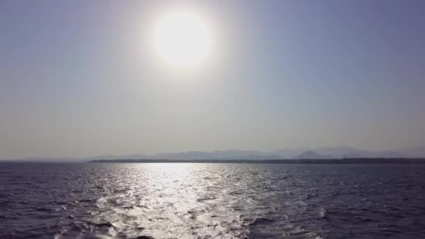 Uitzicht op de sharm el sjeik van de zee. egypt vakantieoord stad — Stockvideo