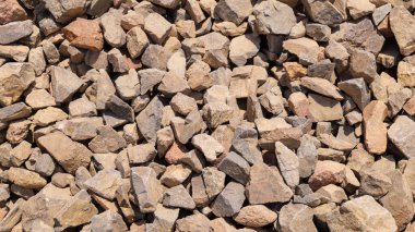 Granit, büyük, ezilmiş taş üst manzara. taşların arkaplanı