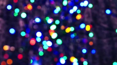 Soyut festival ışıkları. Bulanık Noel çelengi