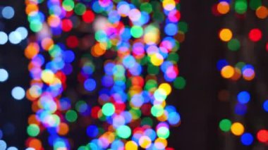 Soyut festival ışıkları. Bulanık Noel çelengi