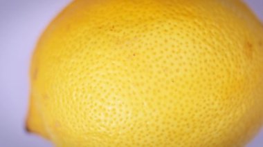 limon yakın plan. makro kipte döndürme limonu