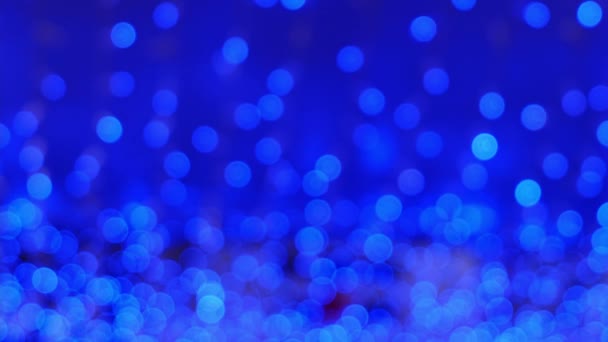 Blurred Blue Lights Background Christmas Background — Stock Video