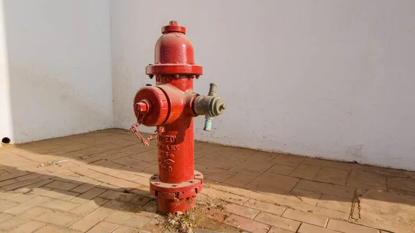 Red Fire Hydrant Ulicy Miasta — Zdjęcie stockowe