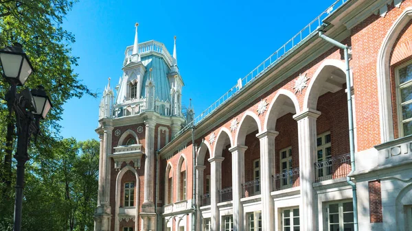 Moskou Rusland Details Van Het Belangrijkste Paleis Tsaritsyn Park — Stockfoto