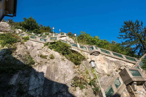 Austria Graz Schody Prowadzące Najwyższego Punktu Miasta Schody Wiodące Wzgórza — Zdjęcie stockowe
