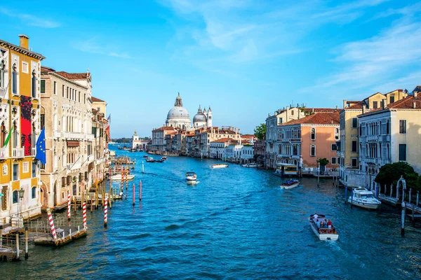 Europa Italien Blick Auf Den Canal Grande Venedig Einem Sonnigen — Stockfoto