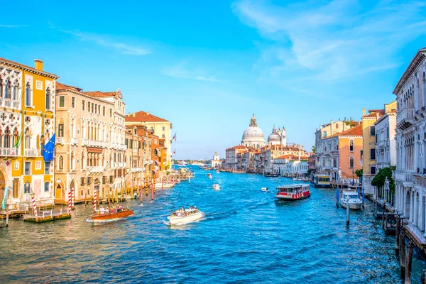 Europa Italien Blick Auf Den Canal Grande Venedig Einem Sonnigen — Stockfoto
